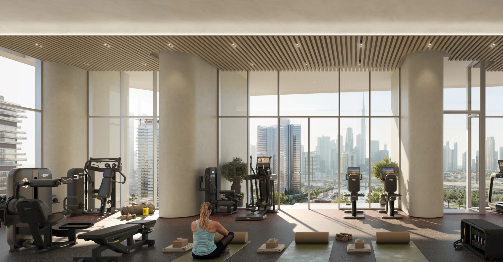 State-of-the-art fitness centre at Artistry One Residences by Select Group with modern gym equipment and skyline views