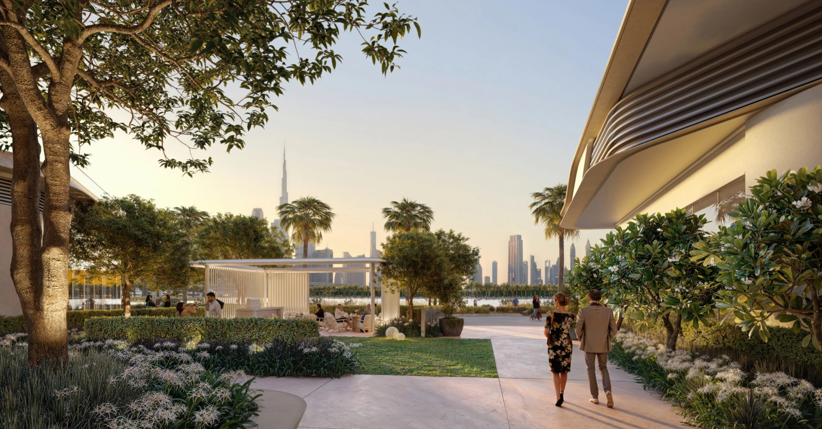 Outdoor community spaces at Artistry One Residences designed for social interaction and relaxed urban living